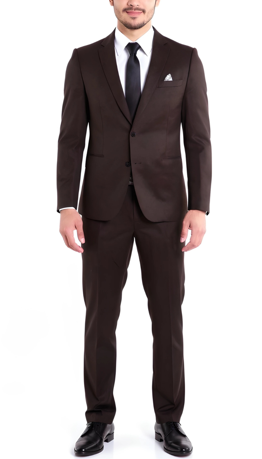 Belmont Notch Lapel Tweed Rich Brown Suit With Peak Stiching.-0