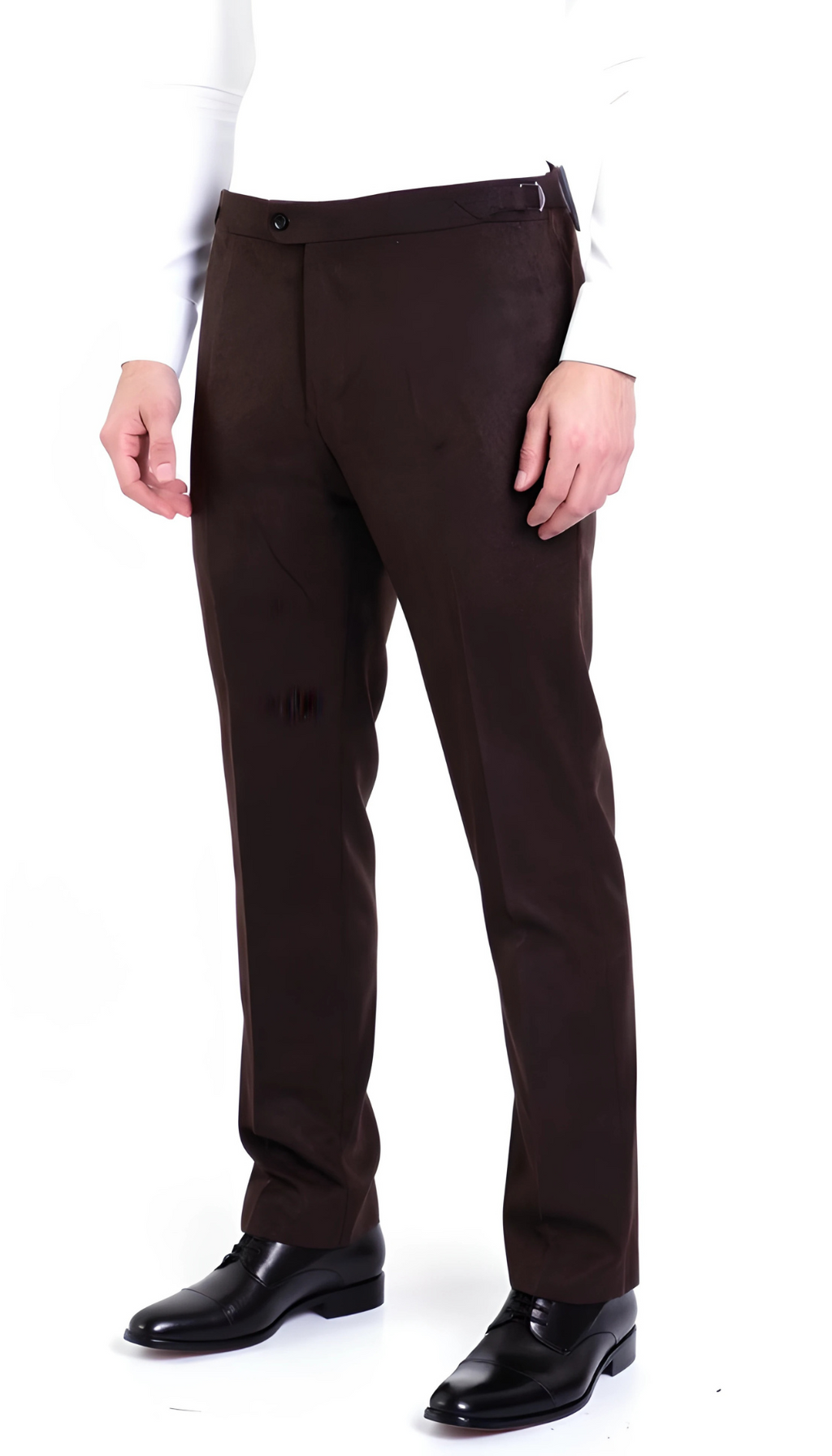 Belmont Notch Lapel Tweed Rich Brown Suit With Peak Stiching.-3