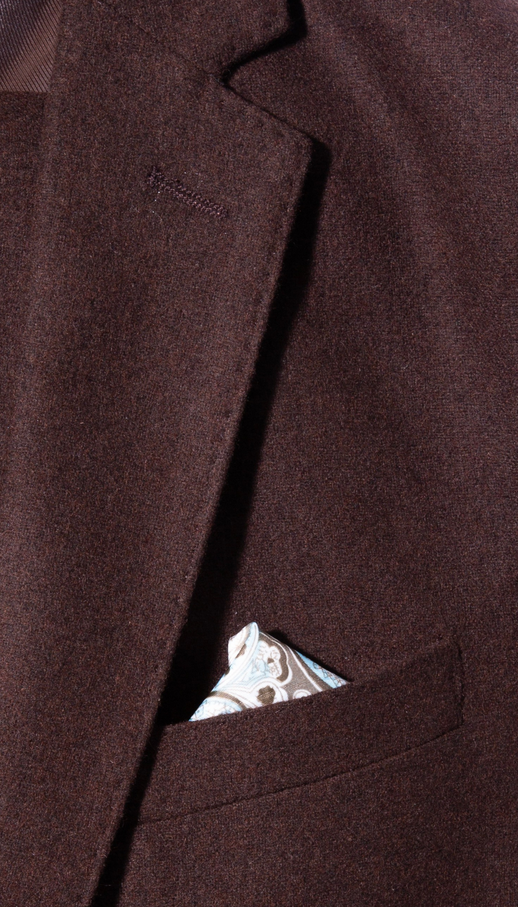 Belmont Notch Lapel Tweed Rich Brown Suit With Peak Stiching.-4
