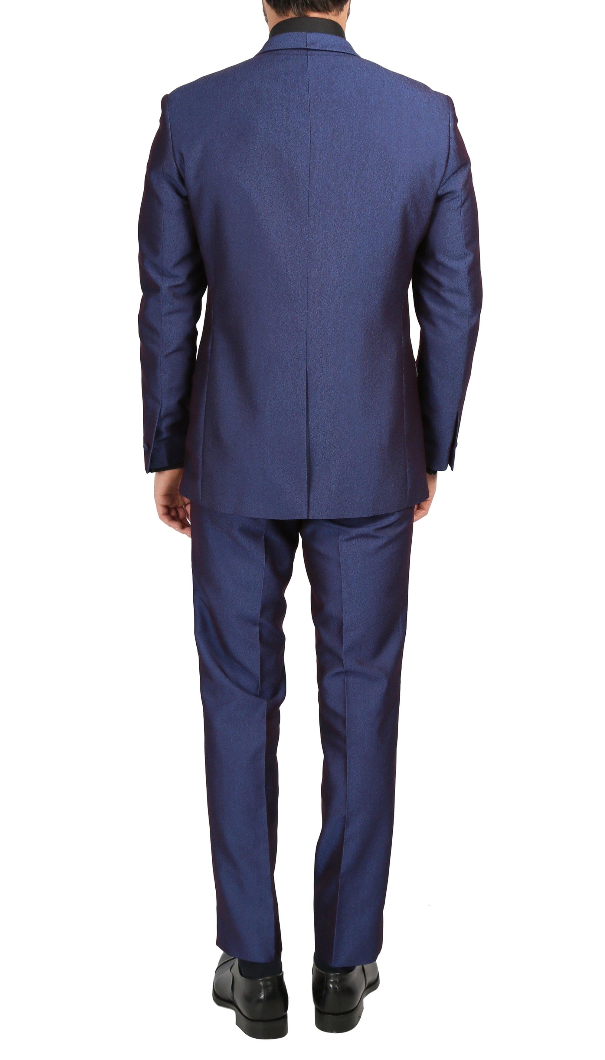 Ferrecci Men's Daxson Navy Slim Fit Shawl Collar 3pc Tuxedo-2